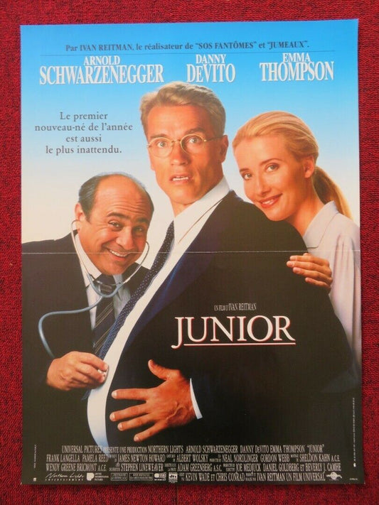 JUNIOR FRENCH (16"x 21") POSTER ARNOLD SCHWARZENEGGER DANNY DEVITO 1994 Movie posters
