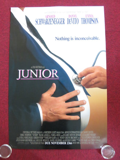 JUNIOR US ONE SHEET ROLLED POSTER ARNOLD SCHWARZENEGGER DANNY DE VITO 1994 Rendezvous Cinema Movie posters