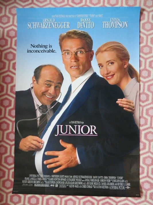 JUNIOR US ONE SHEET ROLLED POSTER SCHWARZENEGGER DE VITO 1994 Movie posters