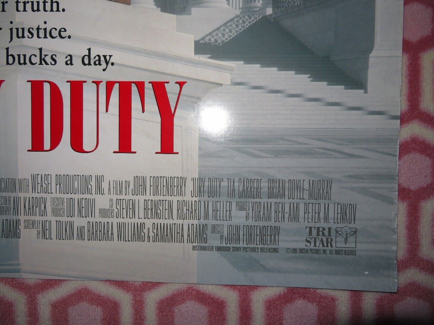 JURY DUTY US ONE SHEET ROLLED POSTER PAULY SHORE 1995 Movie posters