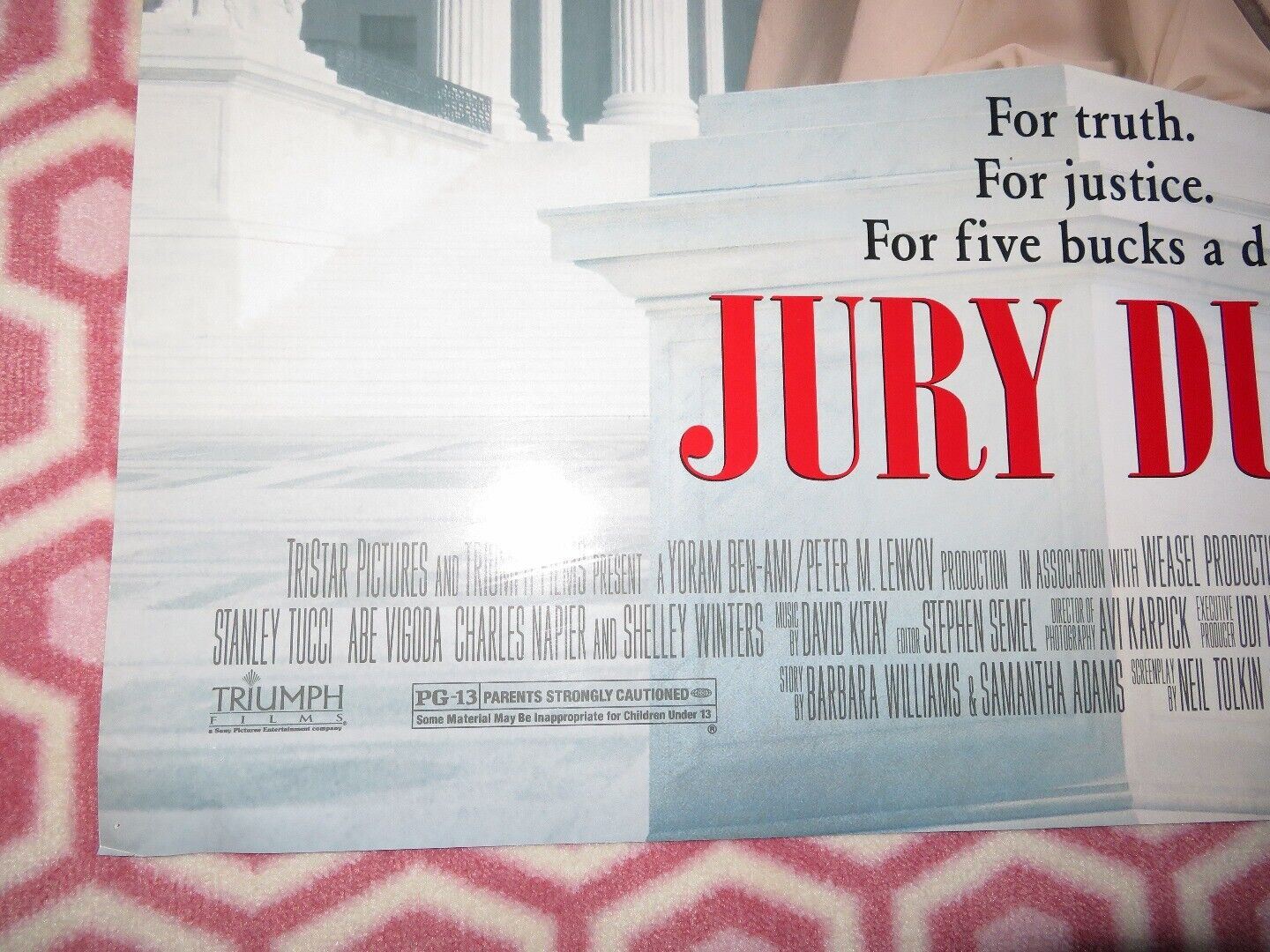 JURY DUTY US ONE SHEET ROLLED POSTER PAULY SHORE 1995 Movie posters