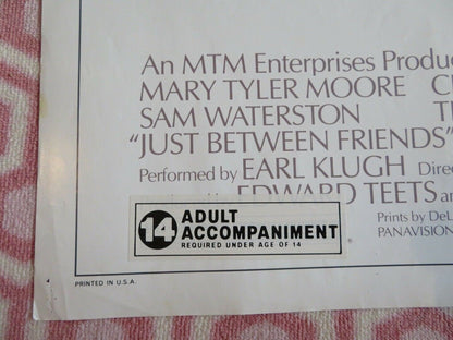 JUST BETWEEN FRIENDS US ONE SHEET POSTER TEN DANSON SAM WATERSTON 1986 Movie posters