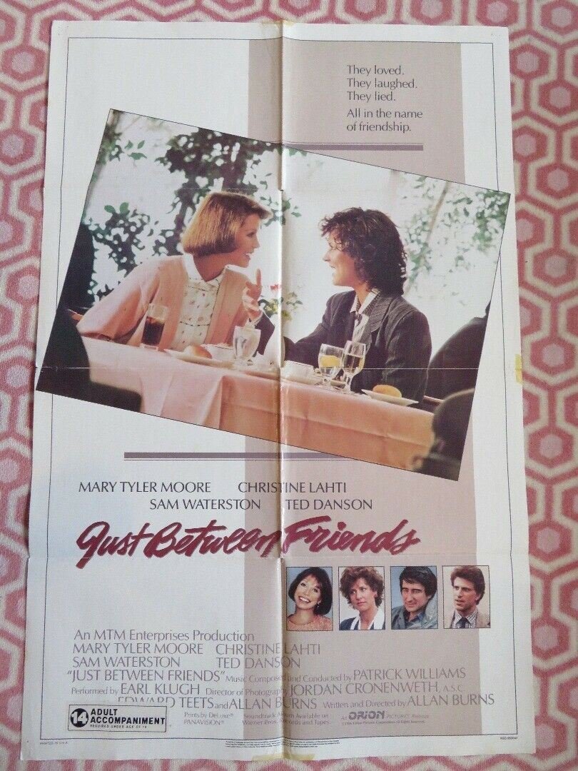 JUST BETWEEN FRIENDS US ONE SHEET POSTER TEN DANSON SAM WATERSTON 1986 Movie posters