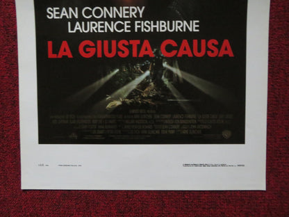 JUST CAUSE ITALIAN LOCANDINA POSTER SEAN CONNERY LAURENCE FISHBURNE 1995 Rendezvous Cinema Movie posters
