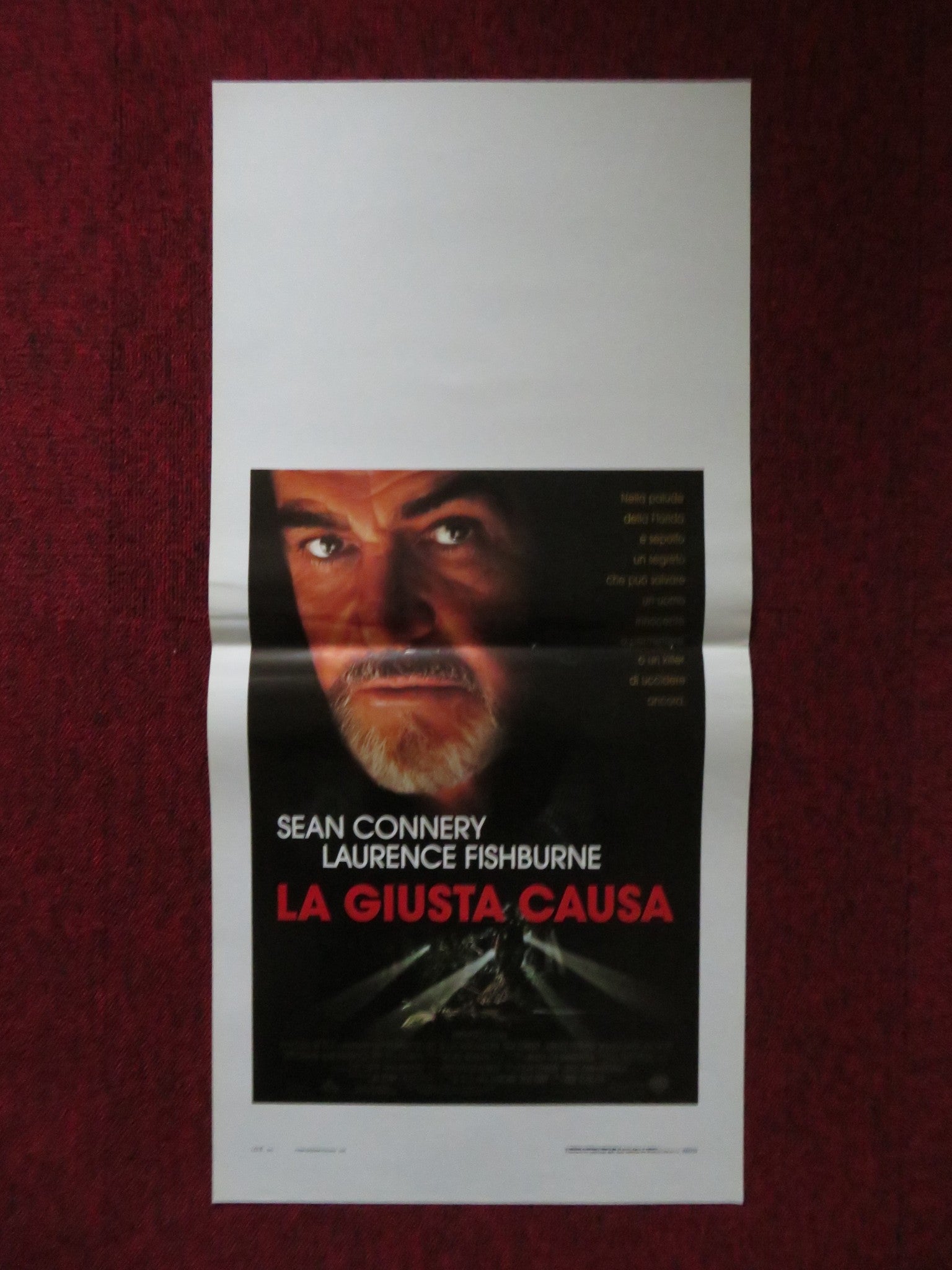 JUST CAUSE ITALIAN LOCANDINA POSTER SEAN CONNERY LAURENCE FISHBURNE 1995 Rendezvous Cinema Movie posters