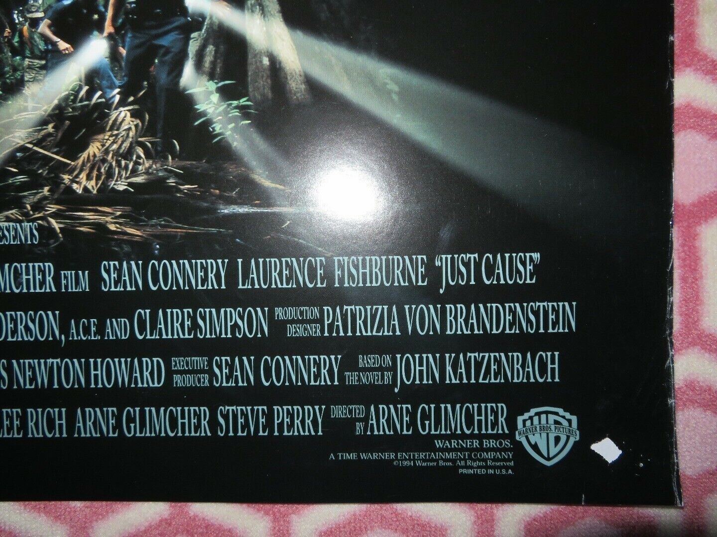 JUST CAUSE US ONE SHEET ROLLED POSTER SEAN CONNERY LAURENCE FISHBURNE 1995 Movie posters