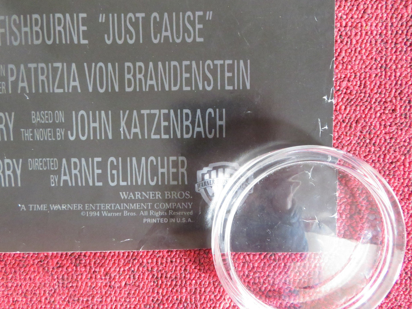 JUST CAUSE US ONE SHEET ROLLED POSTER SEAN CONNERY LAURENCE FISHBURNE 1995 Rendezvous Cinema Movie posters