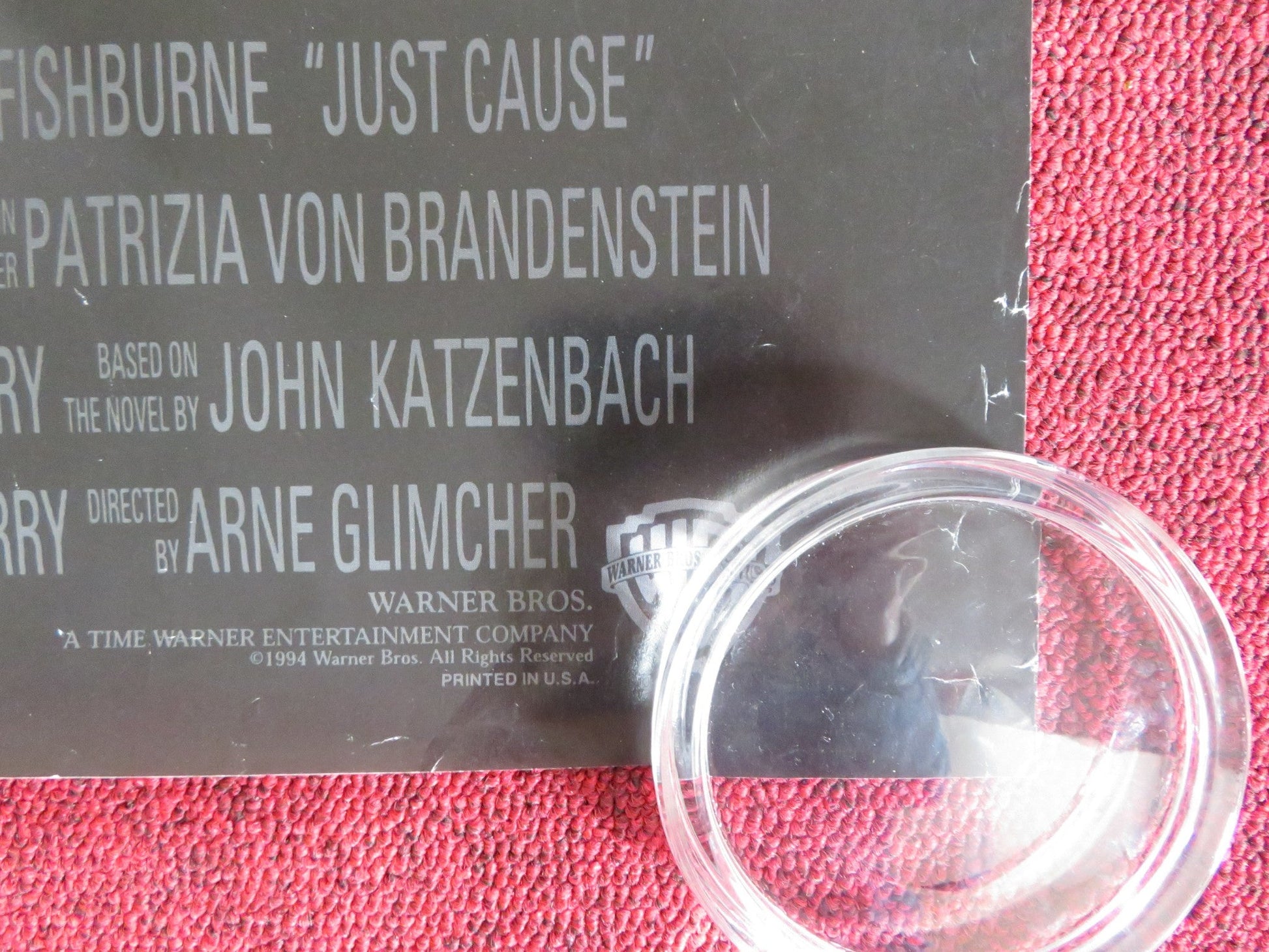 JUST CAUSE US ONE SHEET ROLLED POSTER SEAN CONNERY LAURENCE FISHBURNE 1995 Rendezvous Cinema Movie posters