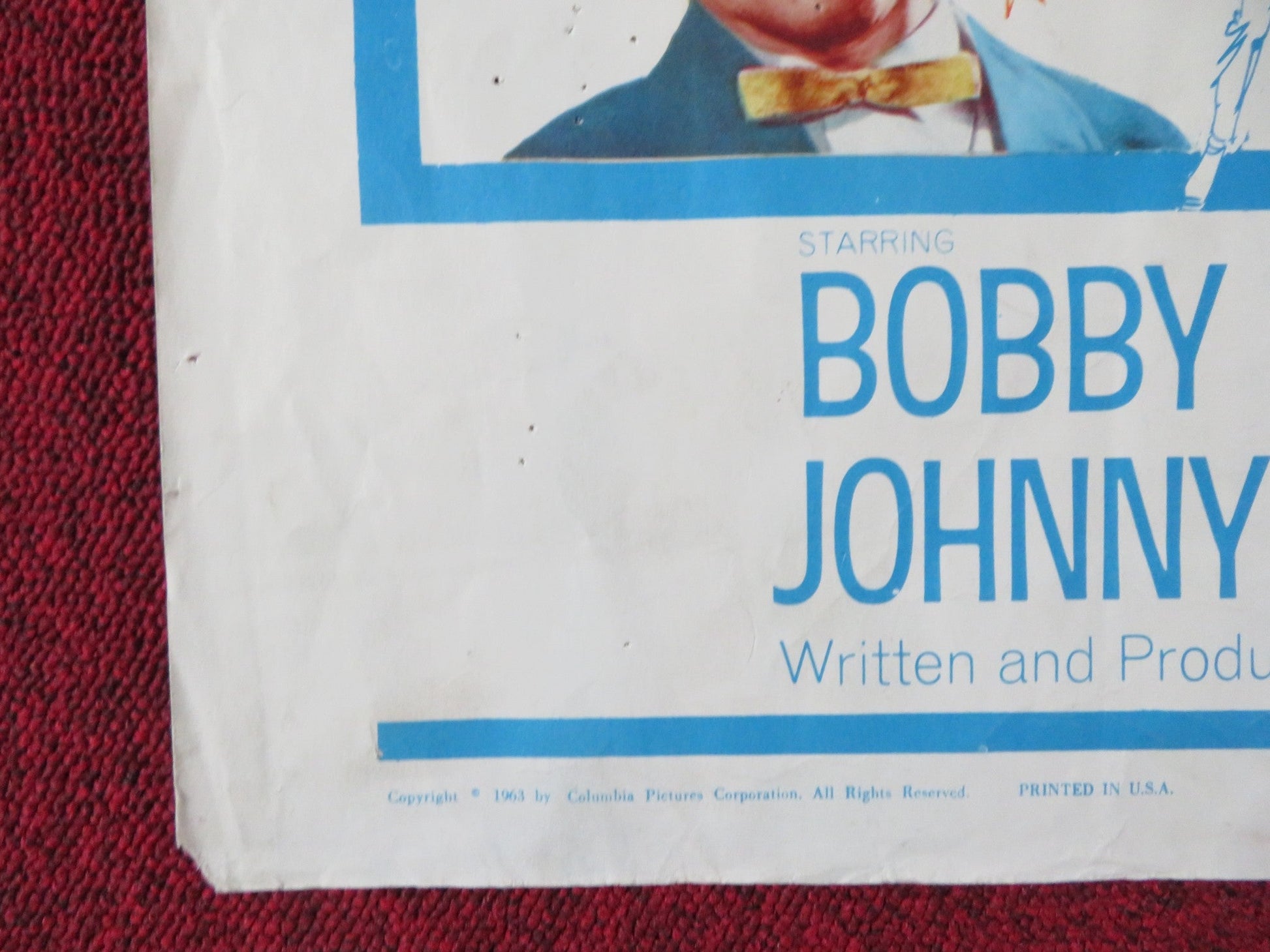 JUST FOR FUN HALF SHEET (22"x 28") POSTER MARK WYNTER BOBBY VEE 1963 Rendezvous Cinema Movie posters