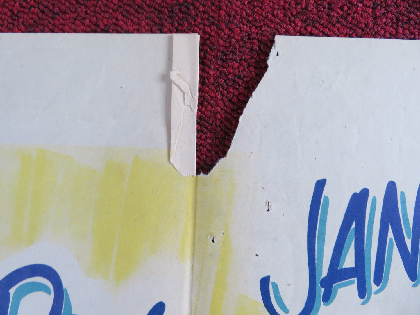 JUST FOR YOU FOLDED US ONE SHEET POSTER BING CROSBY JANE WYMAN 1952 Rendezvous Cinema Movie posters