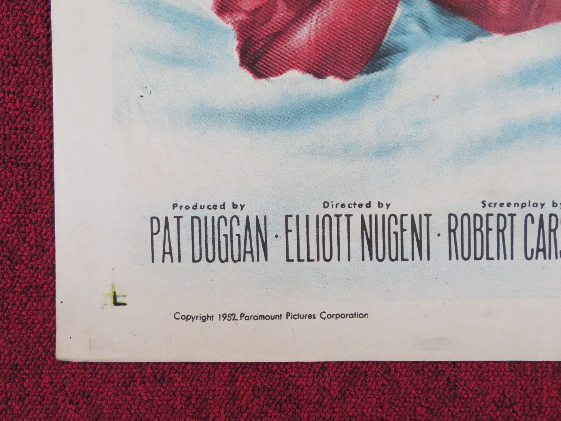 JUST FOR YOU FOLDED US ONE SHEET POSTER BING CROSBY JANE WYMAN 1952 Rendezvous Cinema Movie posters