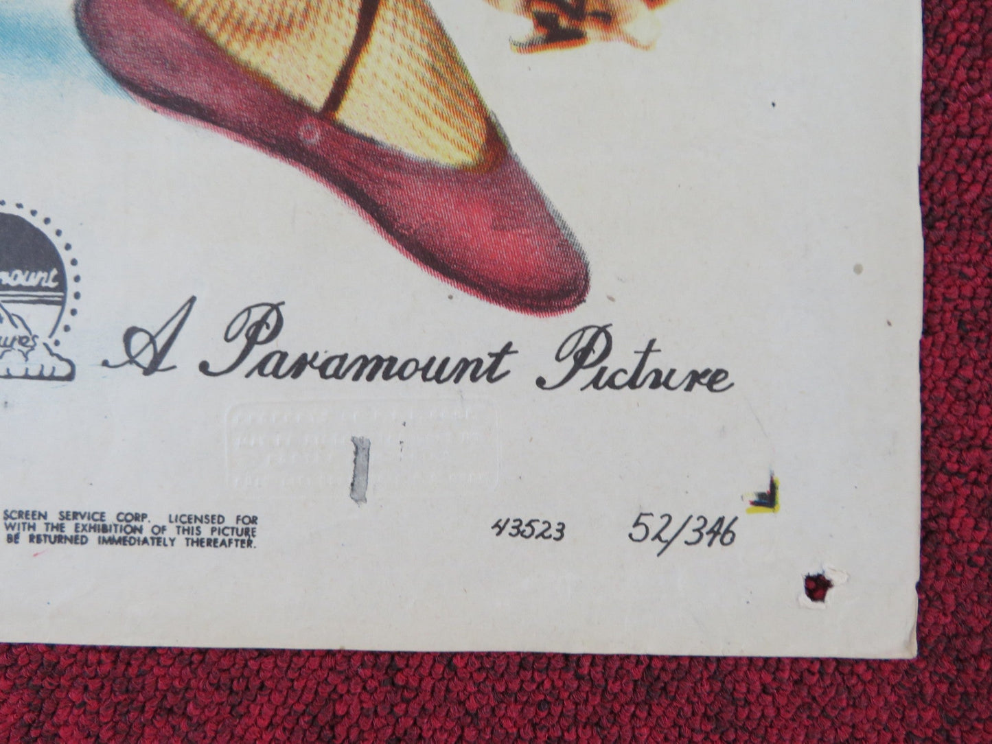 JUST FOR YOU FOLDED US ONE SHEET POSTER BING CROSBY JANE WYMAN 1952 Rendezvous Cinema Movie posters