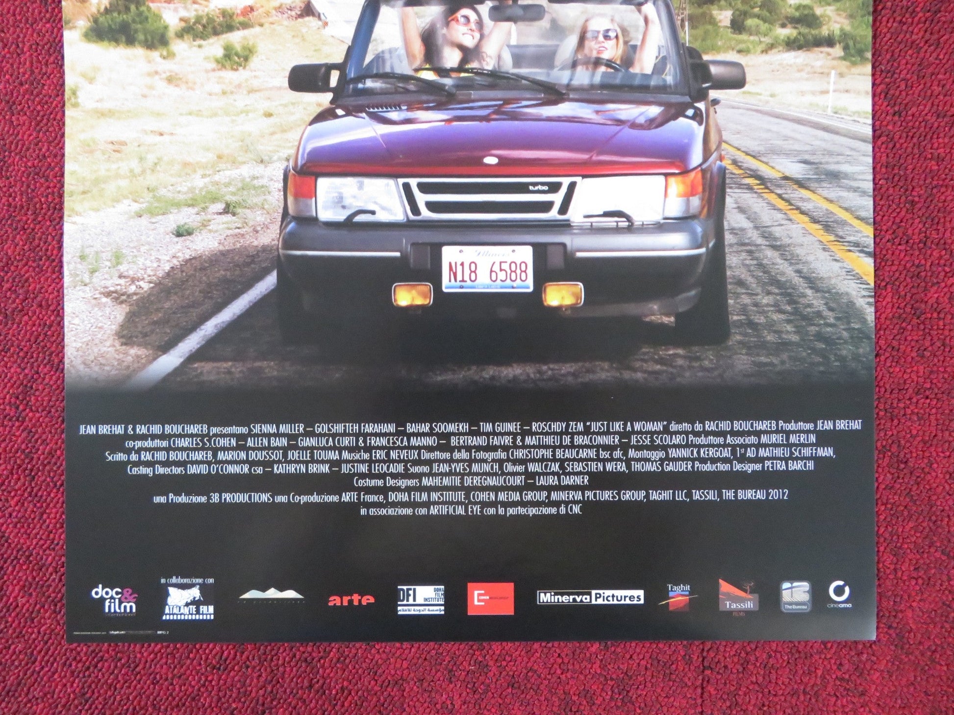 JUST LIKE A WOMAN ITALIAN LOCANDINA POSTER SIENNA MILLER G. FARAHANI 2012 Rendezvous Cinema Movie posters