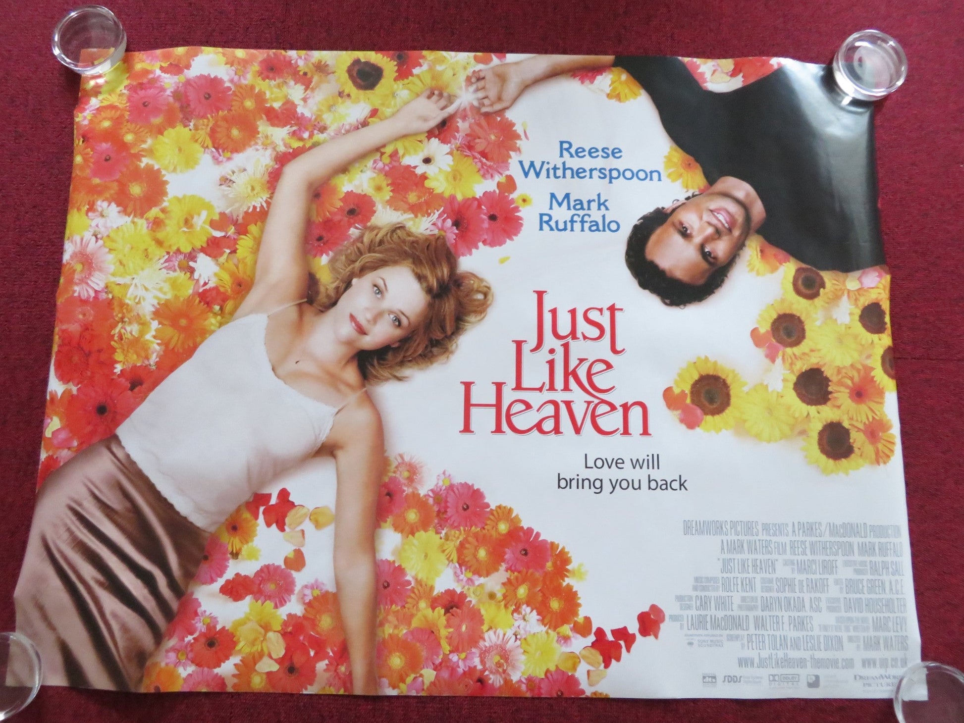 JUST LIKE HEAVEN UK QUAD (30"x 40") ROLLED POSTER REESE WITHERSPOON 2005 Rendezvous Cinema Movie posters