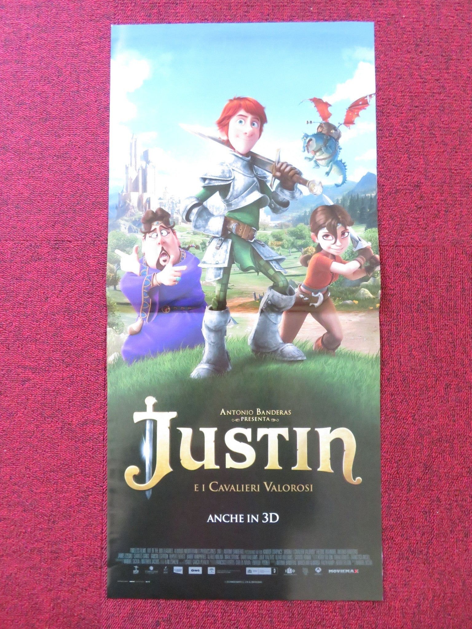 JUSTIN AND THE KNIGHTS OF VALOUR ITALIAN LOCANDINA POSTER ANTONIO BANDERAS 2013 Rendezvous Cinema Movie posters