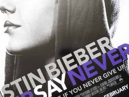 JUSTIN BIEBER NEVER SAY NEVER - B US ONE SHEET ROLLED POSTER 2011 Movie posters