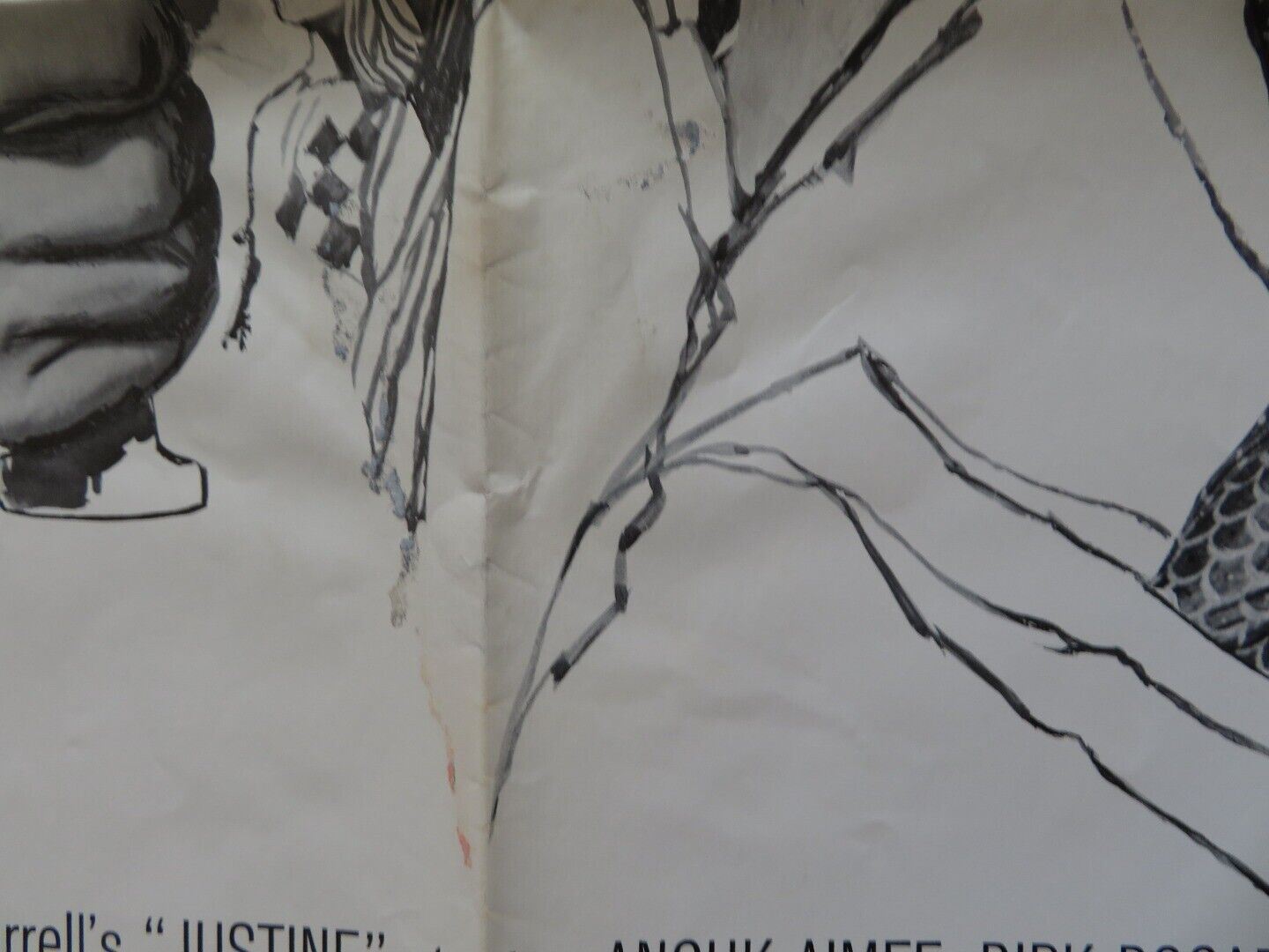 JUSTINE FOLDED US ONE SHEET POSTER ANOUK AIMEE DIRK BOGARDE 1969 Movie posters