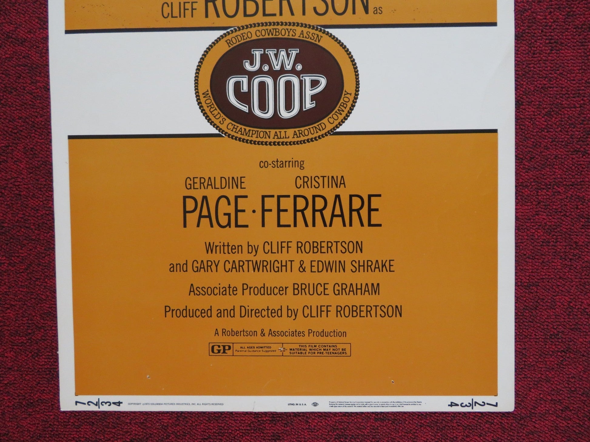 J.W.COOP US INSERT (14"x 36") POSTER GERALDINE PAGE CRISTINA FERRARE 1972 Rendezvous Cinema Movie posters