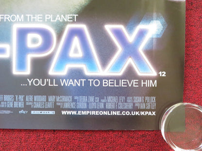 K - PAX UK QUAD (30"x 40") ROLLED POSTER KEVIN SPACEY JEFF BRIDGES 2001 Rendezvous Cinema Movie posters