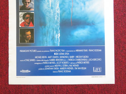 K2 ITALIAN LOCANDINA POSTER MICHAEL BIEHN MATTCRAVEN 1991 Rendezvous Cinema Movie posters