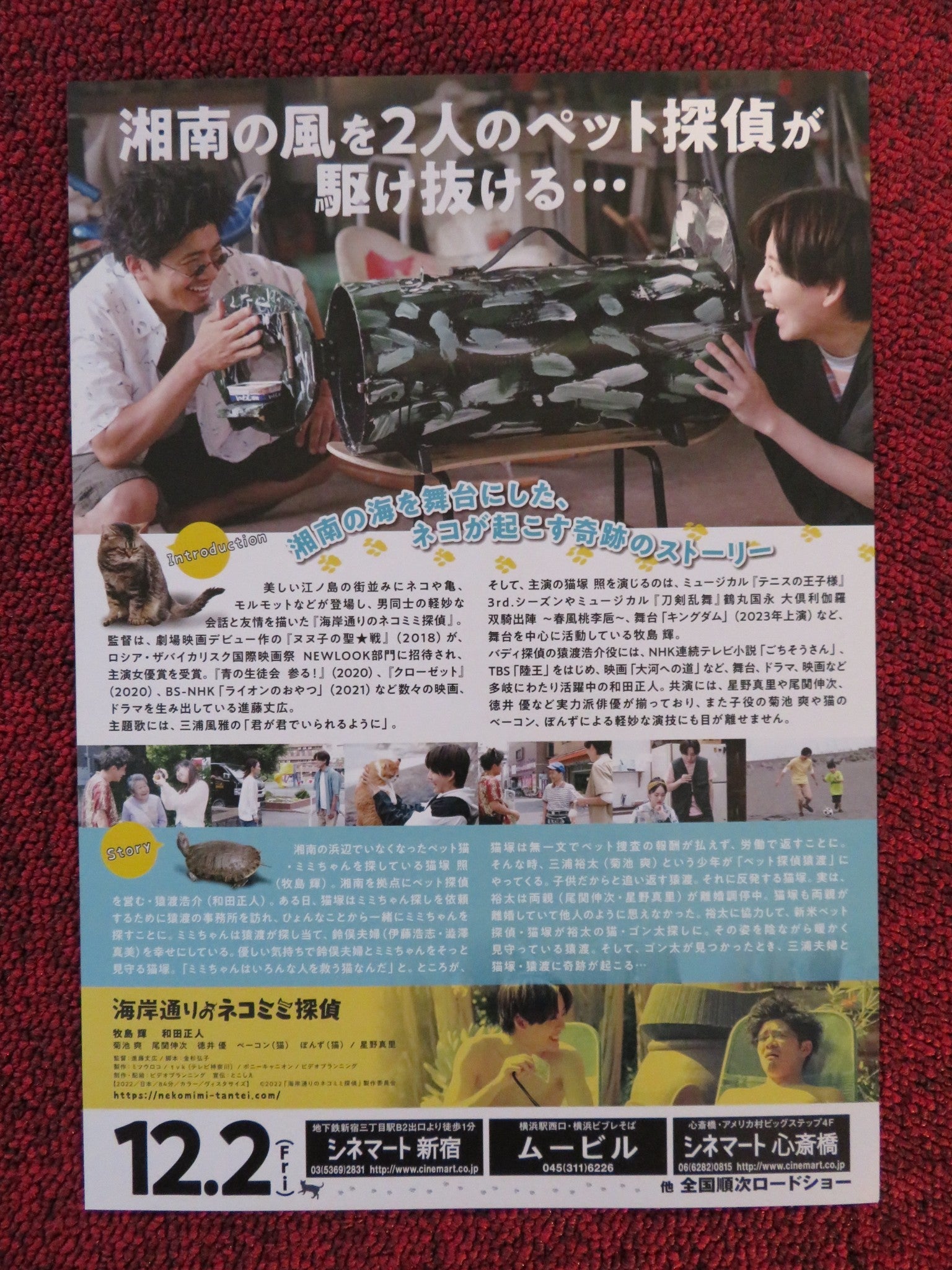 KAIGANDORI NO NEKO MIMI TANTEI JAPANESE CHIRASHI (B5) POSTER WADA MASATO 2022 Rendezvous Cinema Movie posters