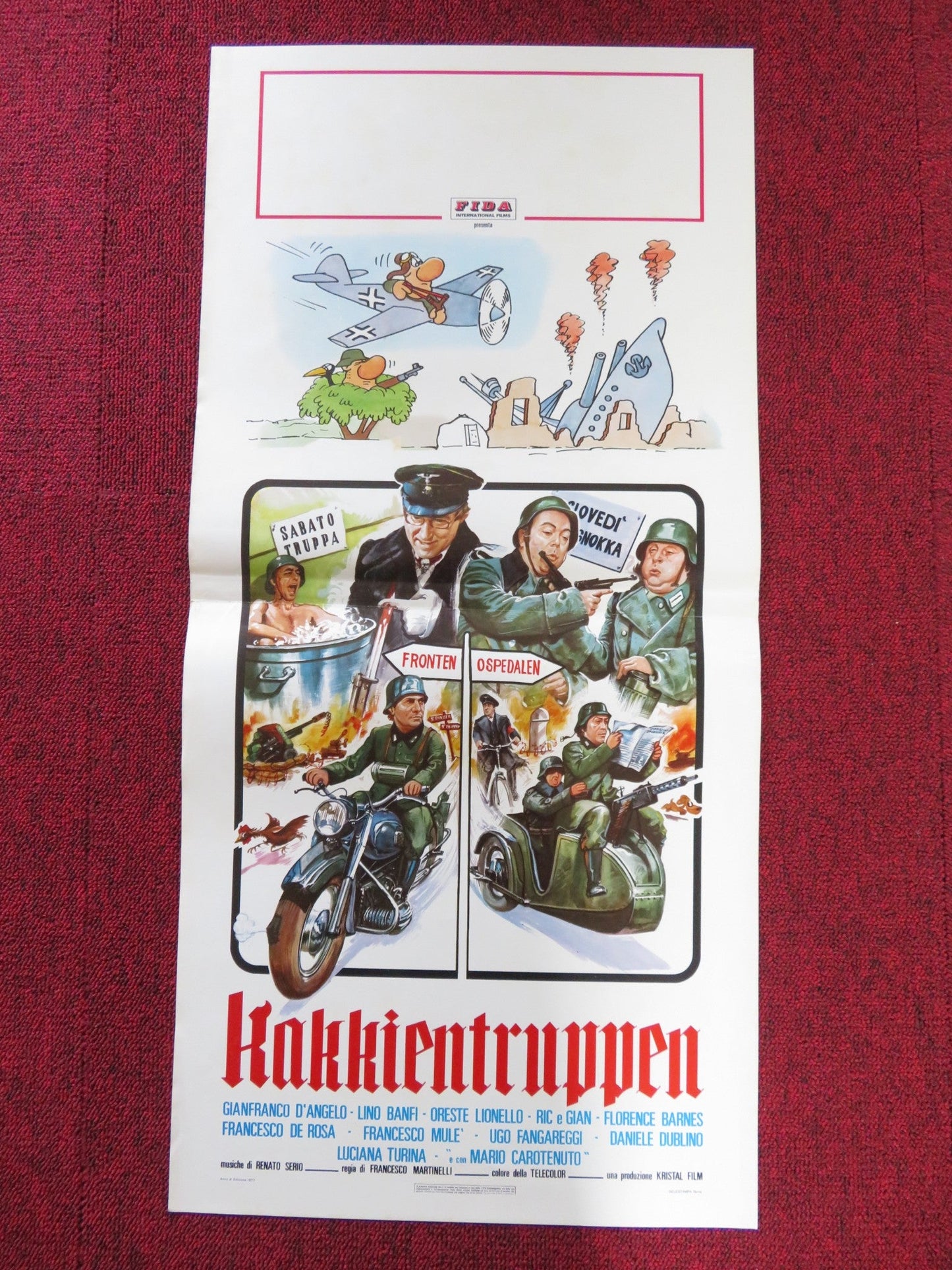 KAKKIENTRUPPEN ITALIAN LOCANDINA POSTER GIANFRANCO D'ANGELO LINO BANFI 1977 Rendezvous Cinema Movie posters