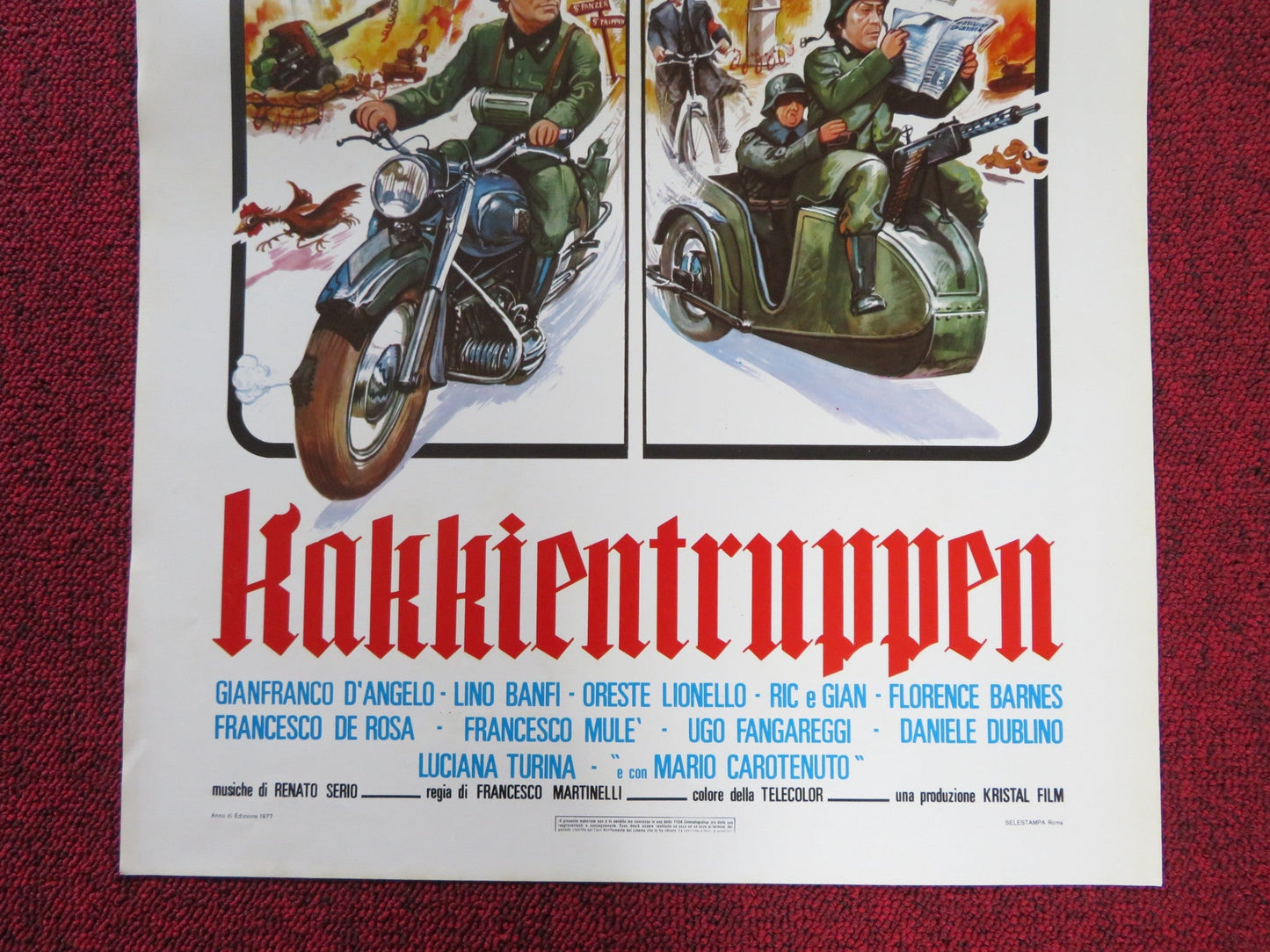 KAKKIENTRUPPEN ITALIAN LOCANDINA POSTER GIANFRANCO D'ANGELO LINO BANFI 1977 Rendezvous Cinema Movie posters
