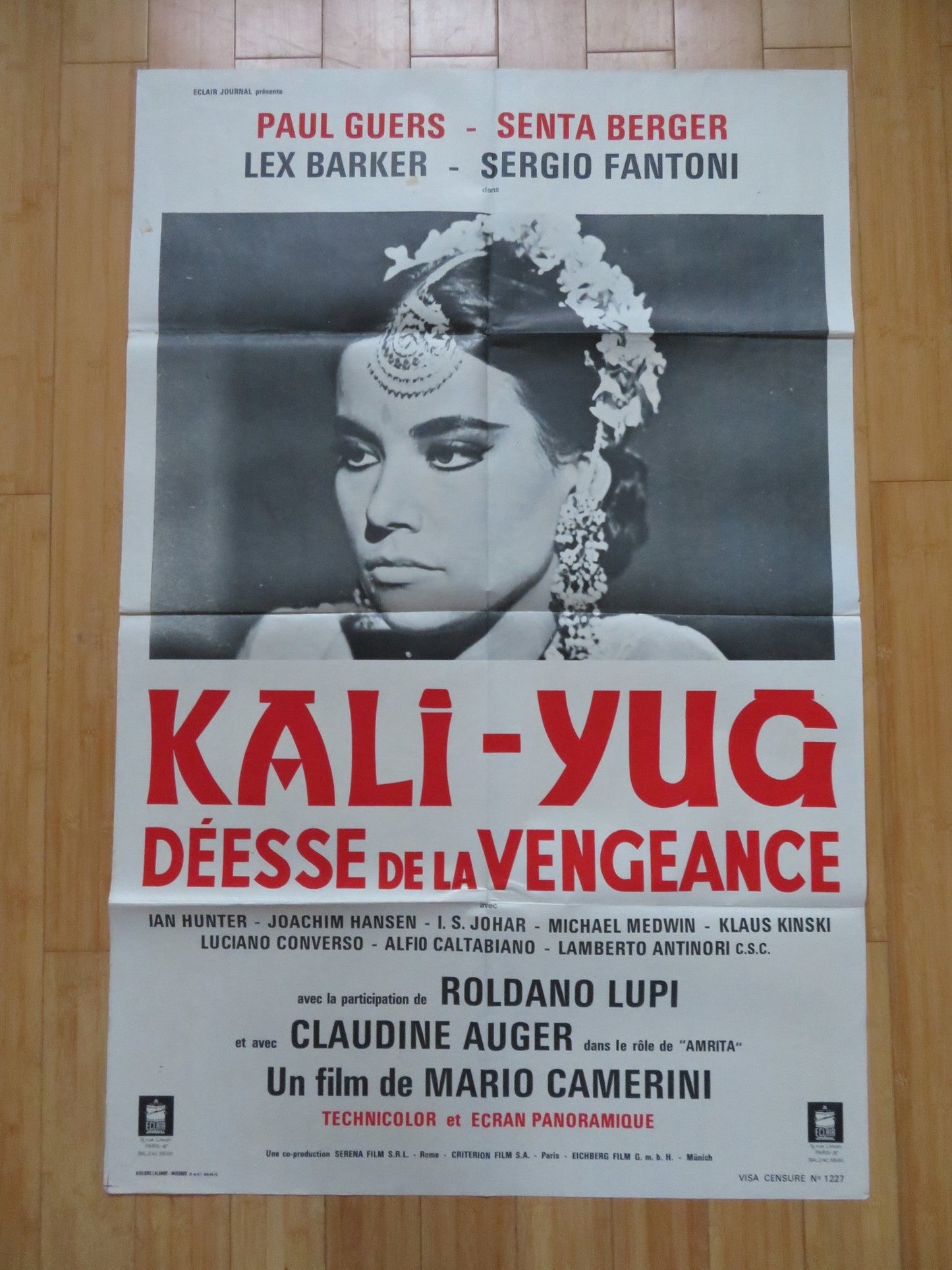 KALI - YUG, GODDESS OF VENGEANCE FRENCH POSTER PAUL GUERS CATHERINE TALBOT 1963 Rendezvous Cinema Movie posters