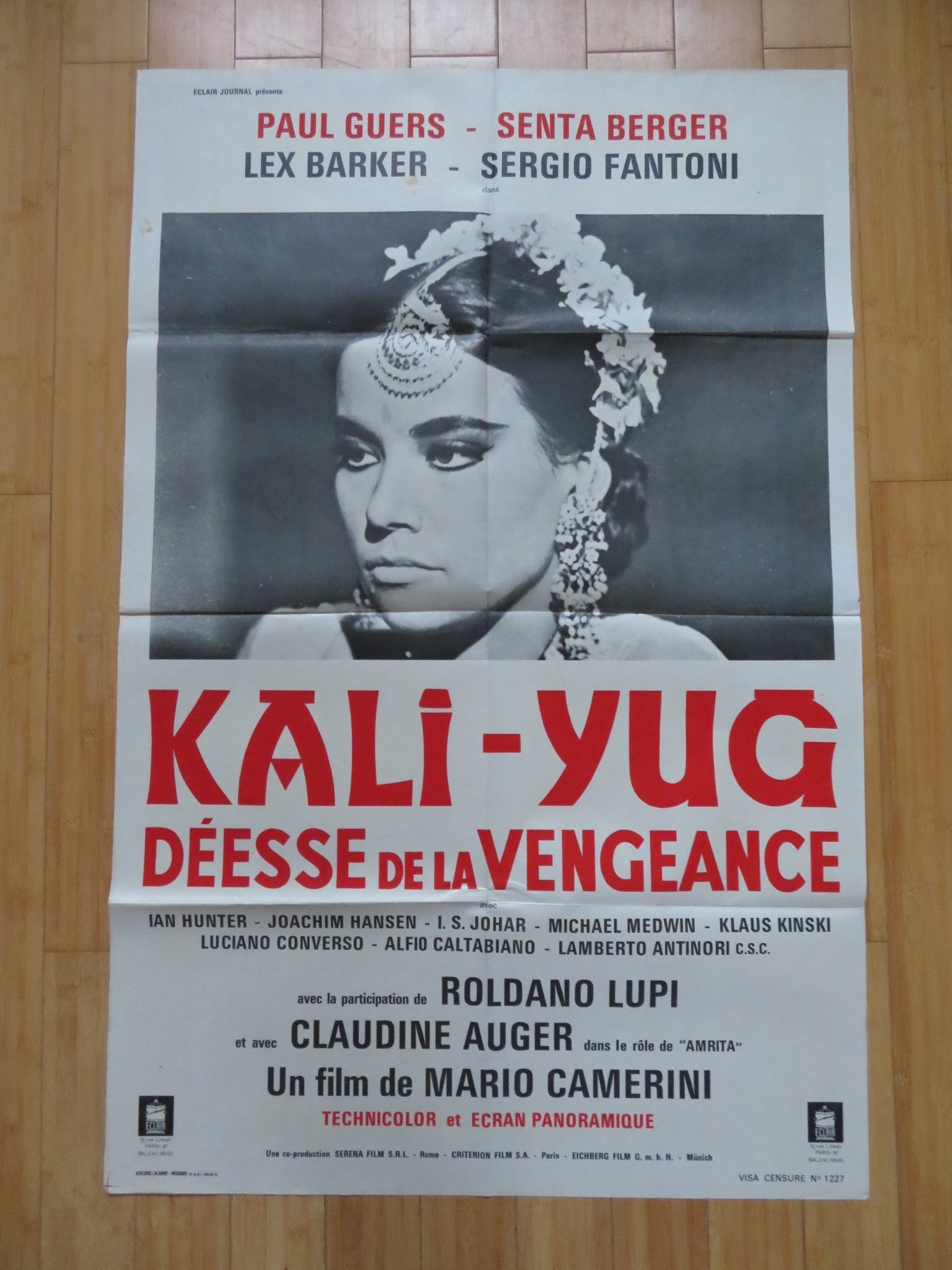 KALI - YUG, GODDESS OF VENGEANCE FRENCH POSTER PAUL GUERS CATHERINE TALBOT 1963 Rendezvous Cinema Movie posters