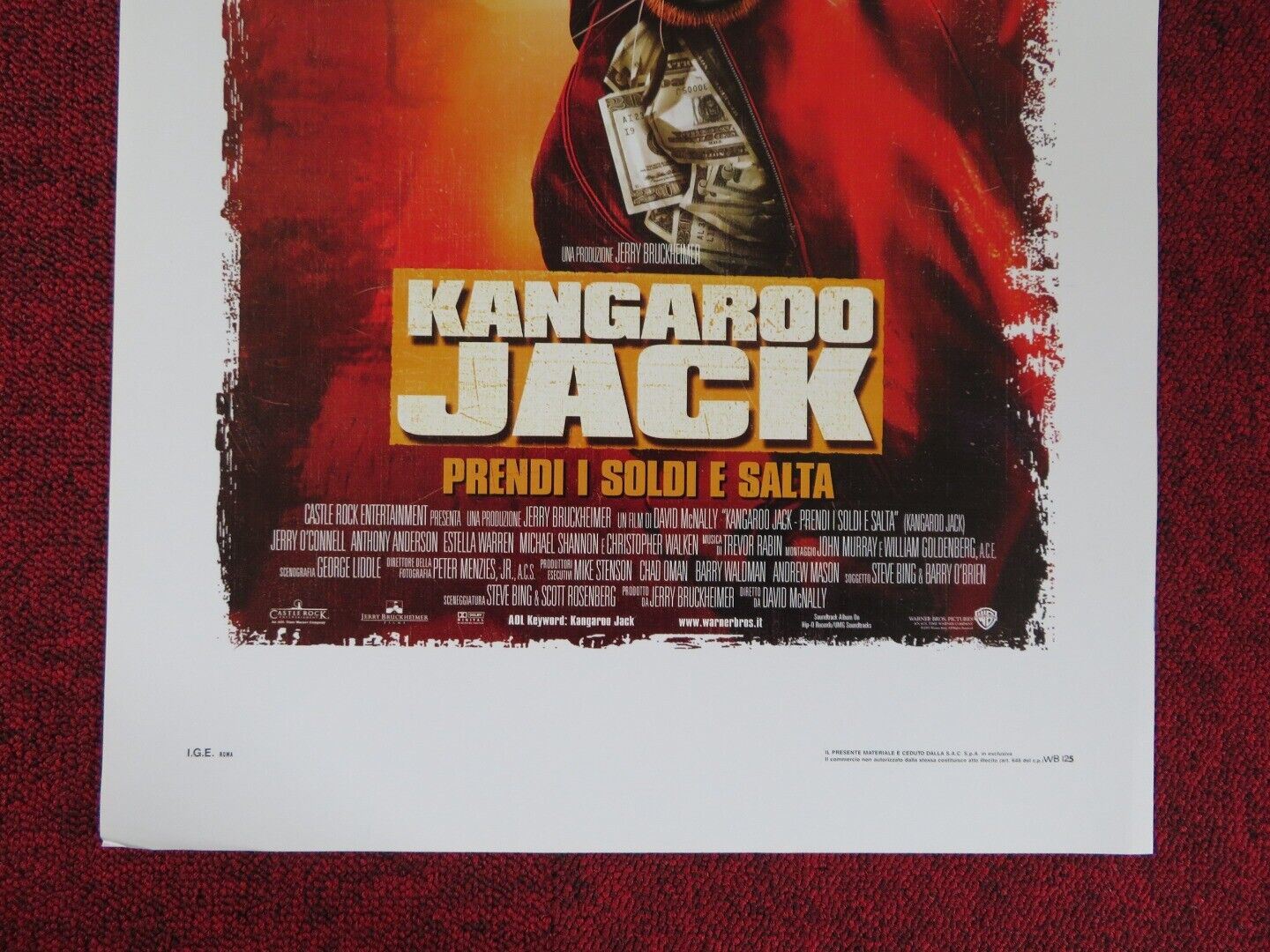 KANGAROO JACK ITALIAN LOCANDINA (27.5"x13") POSTER JERRY O'CONNELL 2003 Rendezvous Cinema Movie posters