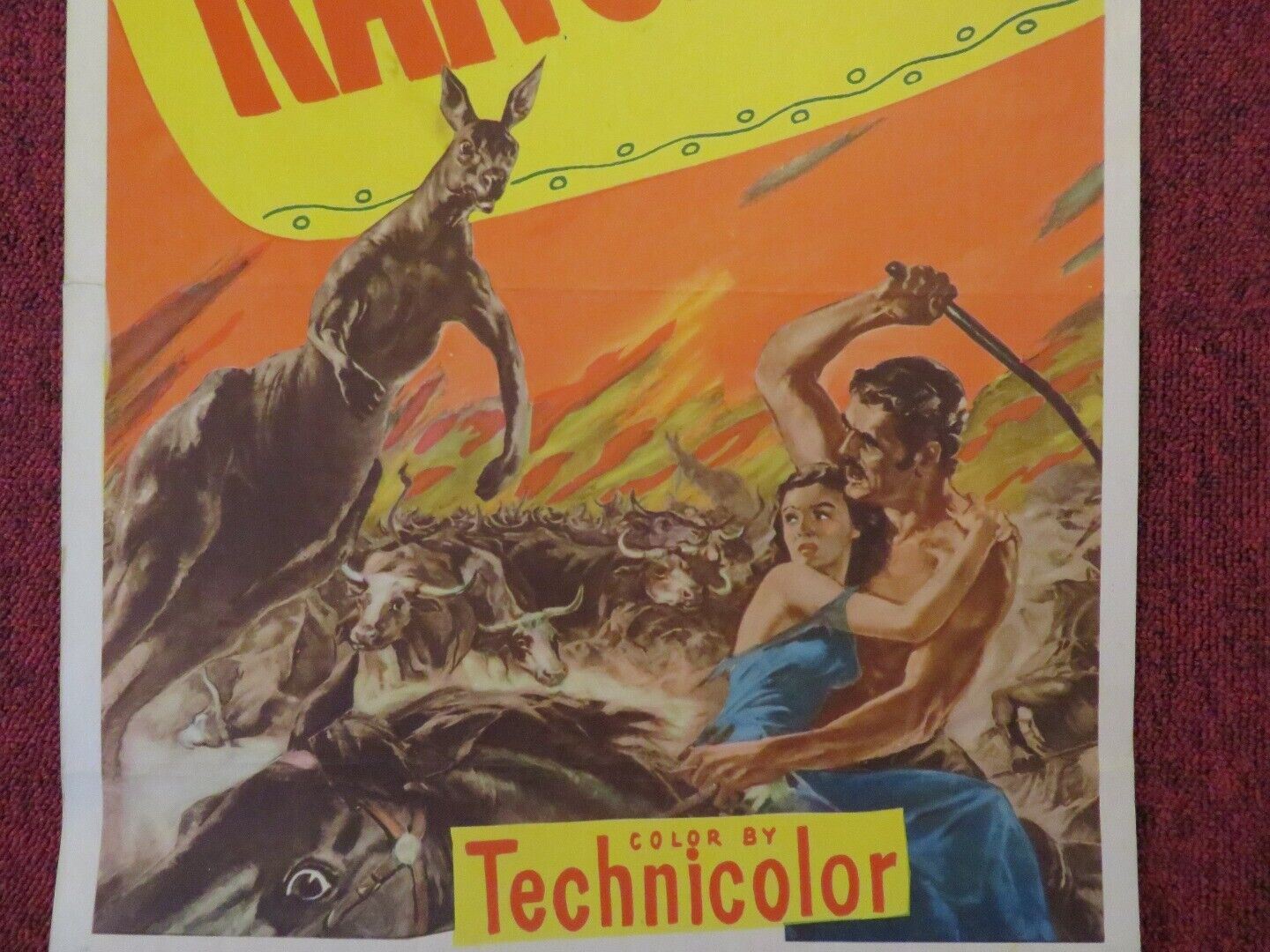 KANGAROO US INSERT (14"x 36") POSTER MAUREEN O'HARA PETER LAWFORD 1952 Movie posters