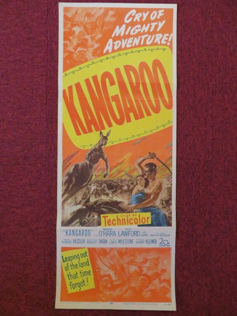 KANGAROO US INSERT (14"x 36") POSTER MAUREEN O'HARA PETER LAWFORD 1952 Movie posters