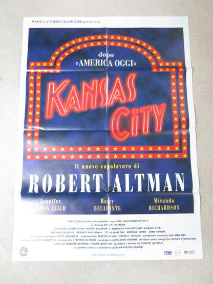KANSAS CITY ITALIAN 2 FOGLIO POSTER JENIFER JASON LEIGH HARRY BELAFONTE 1996 Rendezvous Cinema Movie posters