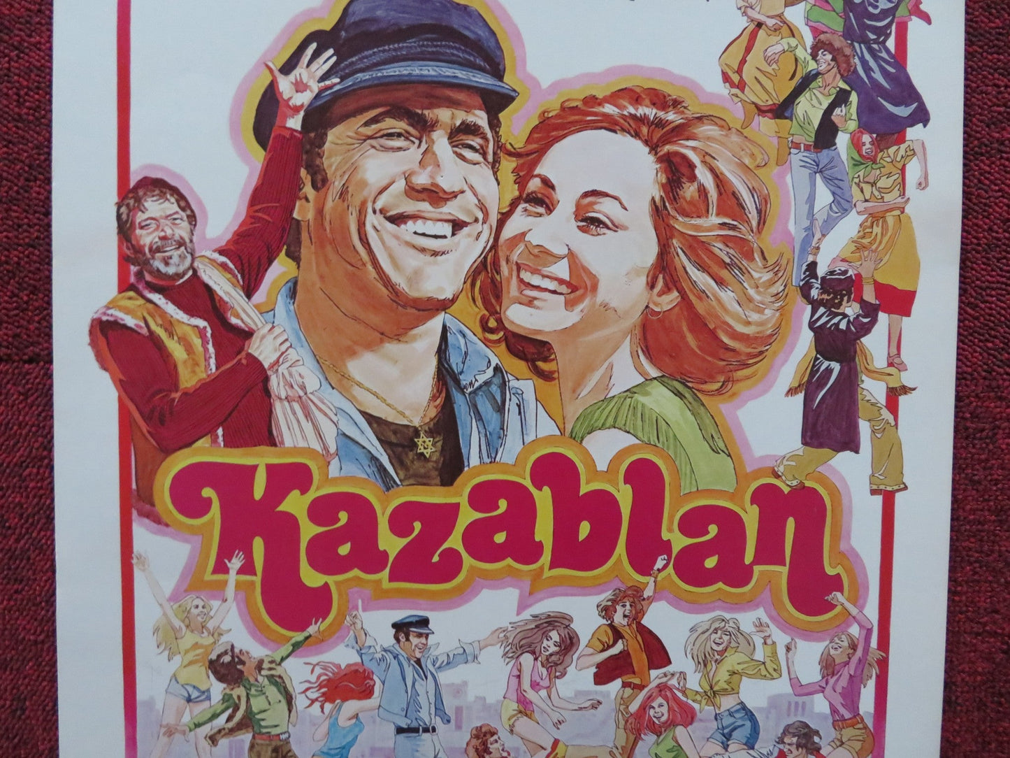 KAZABLAN US INSERT (14"x 36") POSTER YEHORAM GAON 1974 Rendezvous Cinema Movie posters