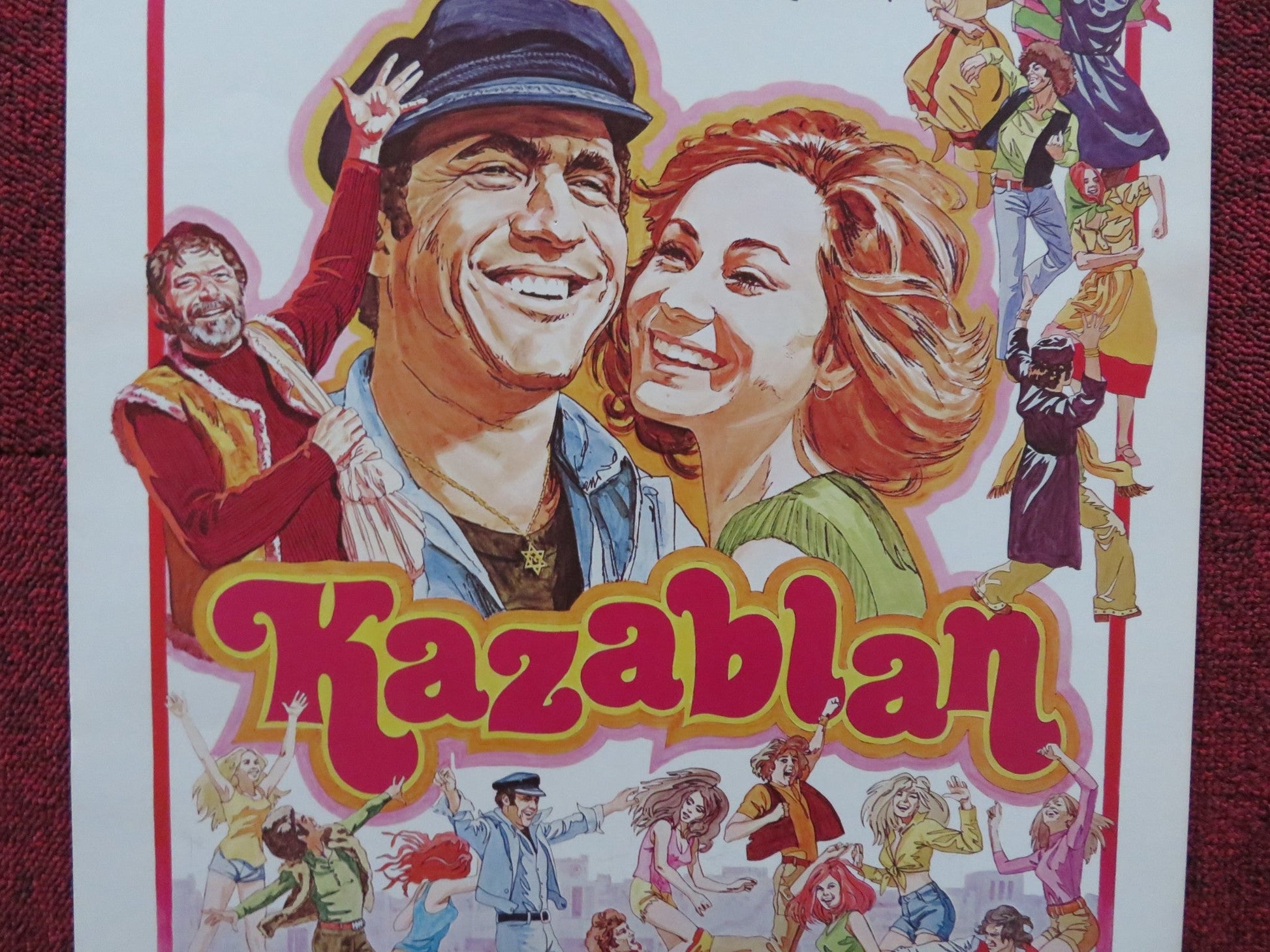 KAZABLAN US INSERT (14"x 36") POSTER YEHORAM GAON 1974 Rendezvous Cinema Movie posters