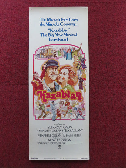 KAZABLAN US INSERT (14"x 36") POSTER YEHORAM GAON 1974 Rendezvous Cinema Movie posters