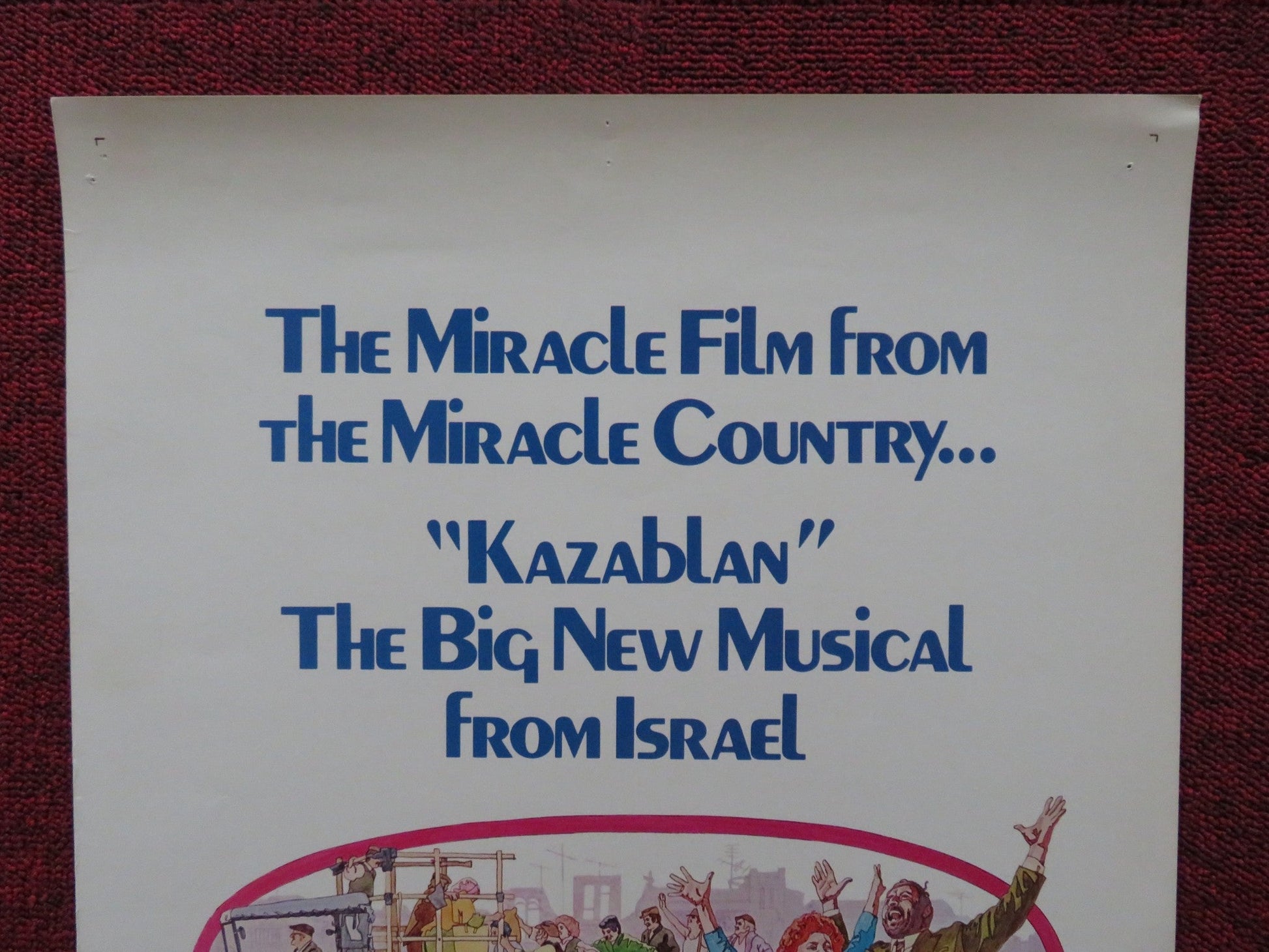 KAZABLAN US INSERT (14"x 36") POSTER YEHORAM GAON 1974 Rendezvous Cinema Movie posters