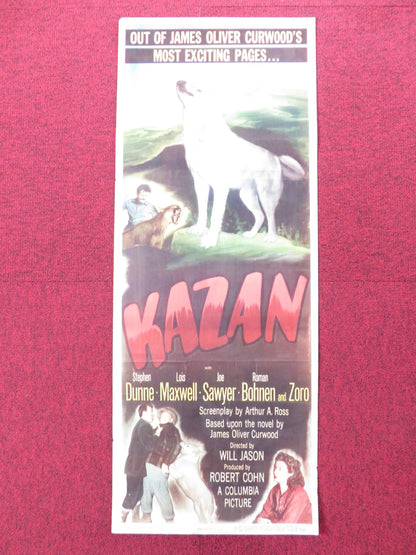 KAZAN US INSERT (14"x 36") POSTER STEPHEN DUNNE LOIS MAXWELL 1949 Rendezvous Cinema Movie posters