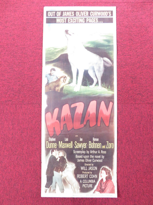 KAZAN US INSERT (14"x 36") POSTER STEPHEN DUNNE LOIS MAXWELL 1949 Rendezvous Cinema Movie posters