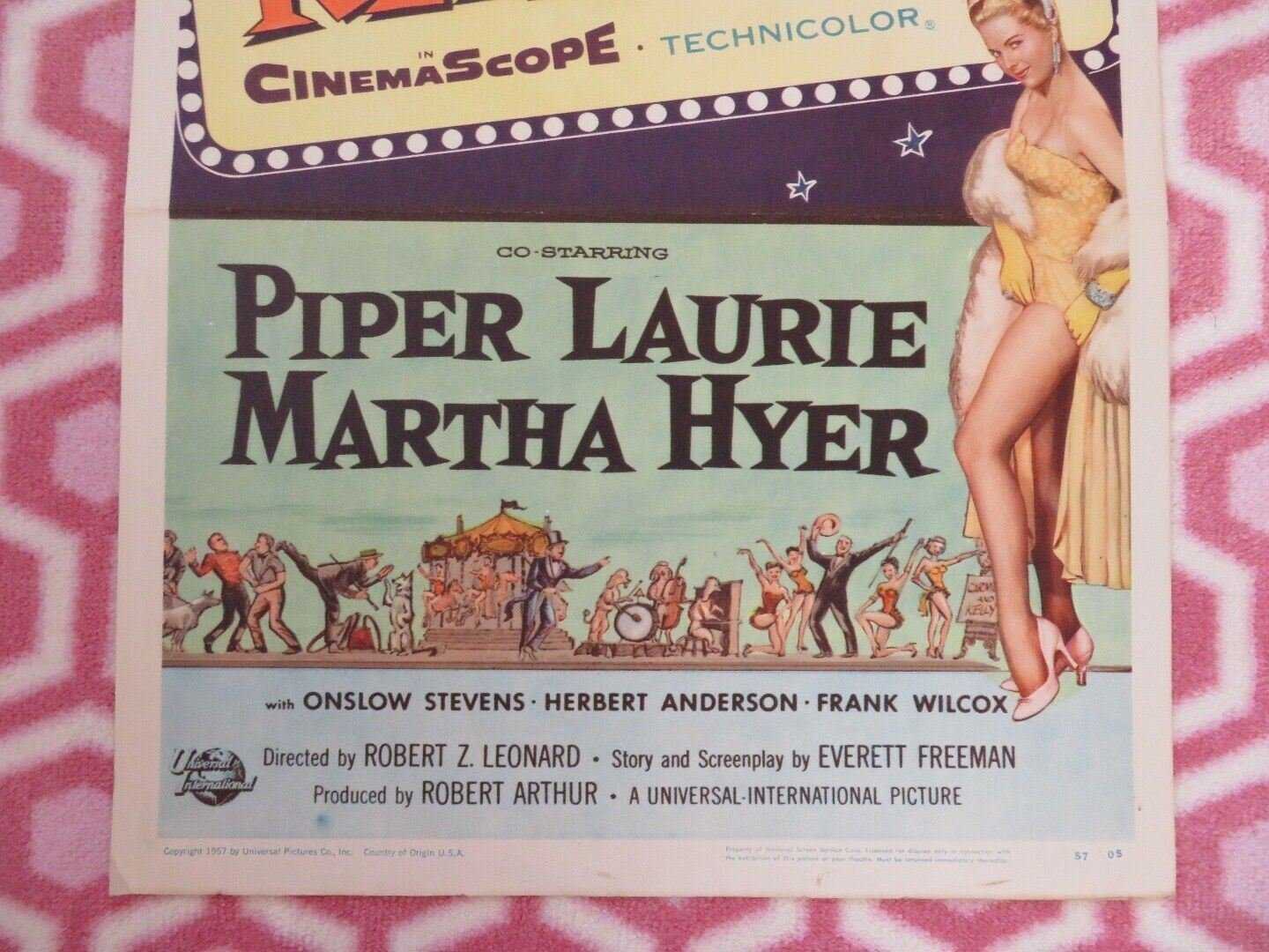 KELLY AND ME US INSERT (14"x 36") POSTER VAN JOHNSON PIPER LAURIE 1957 Movie posters