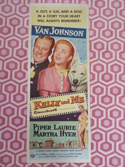 KELLY AND ME US INSERT (14"x 36") POSTER VAN JOHNSON PIPER LAURIE 1957 Movie posters