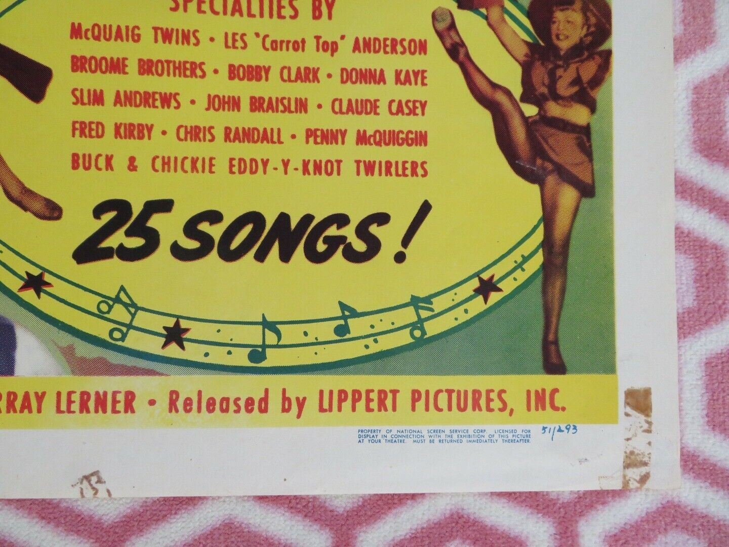 KENTUCKY JUBILEE FOLDED US ONE SHEET POSTER JERRY COLONNA JEAN PORTER 1951 - Rendezvous Cinema