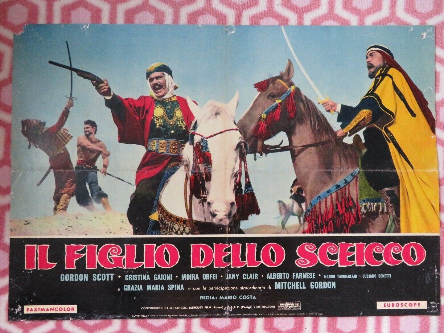 Kerim, Son of the Shei - B ITALIAN PHOTOBUSTA POSTER GORDON SCOTT 1962 Rendezvous Cinema Movie posters