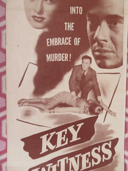 KEY WITNESS US INSERT (14"x 36") POSTER JOHN BEAL TRUDY MARSHALL 1947 Movie posters