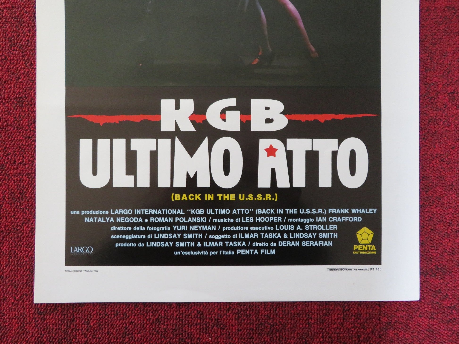 KGB ULTIMO ATTO ITALIAN LOCANDINA POSTER FRANK WHALEY NATALYA NEGODA 1992 Rendezvous Cinema Movie posters