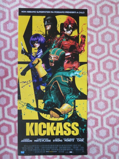 KICK-ASS ITALIAN LOCANDINA (26.5"x12.5") POSTER NICOLAS CAGE AARON JOHNSON 2010 - Rendezvous Cinema
