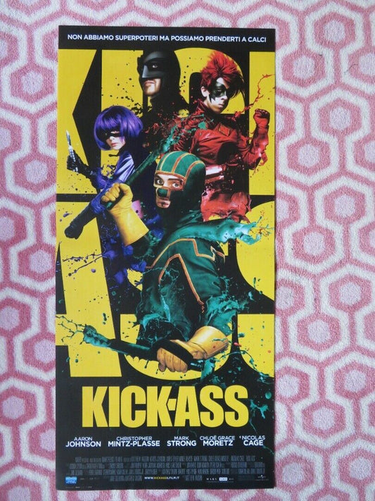 KICK-ASS ITALIAN LOCANDINA (26.5"x12.5") POSTER NICOLAS CAGE AARON JOHNSON 2010 - Rendezvous Cinema