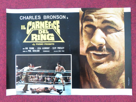 KID GALAHAD - A ITALIAN FOTOBUSTA POSTER CHARLES BRONSON ELVIS PRESLEY 1962 Rendezvous Cinema Movie posters