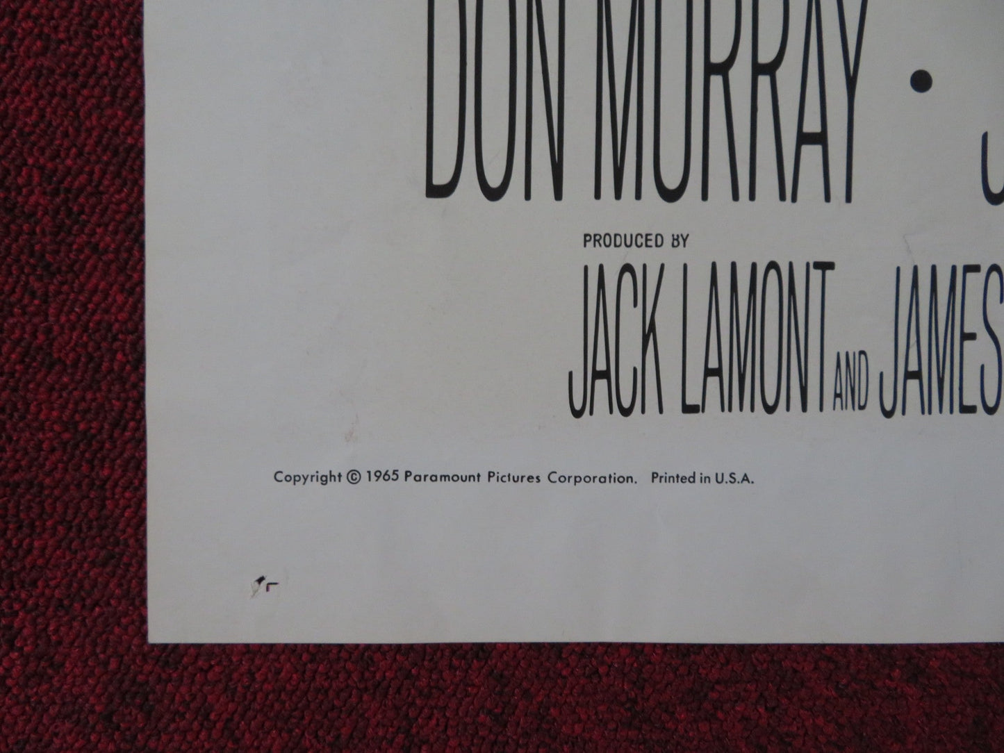 KID RODELO FOLDED US ONE SHEET POSTER DON MURRAY JANET LEIGH 1966 Rendezvous Cinema Movie posters