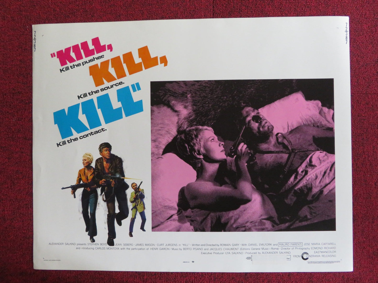 KILL! KILL! KILL! KILL! US HALF SHEET (22"x 28") POSTER STEPHEN BOYD 1972 Rendezvous Cinema Movie posters